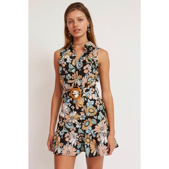 Finders Keepers Dresses & Skirts - Finders Keepers Sylvie Belted Floral Dress NWOT S